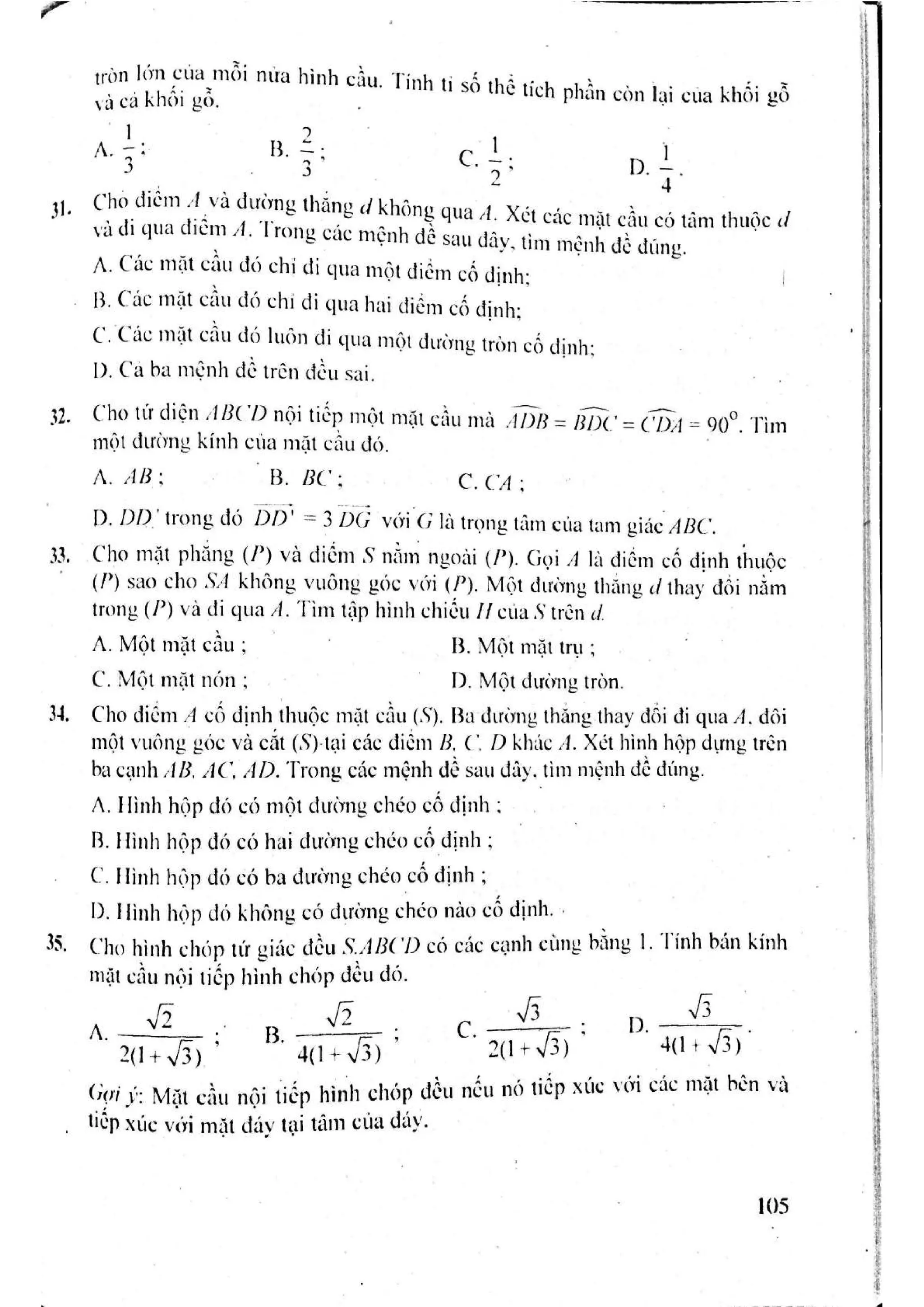 Sách trắc nghiệm Toán 12 Đoàn Quỳnh luyện thi THPT Quốc gia 2017