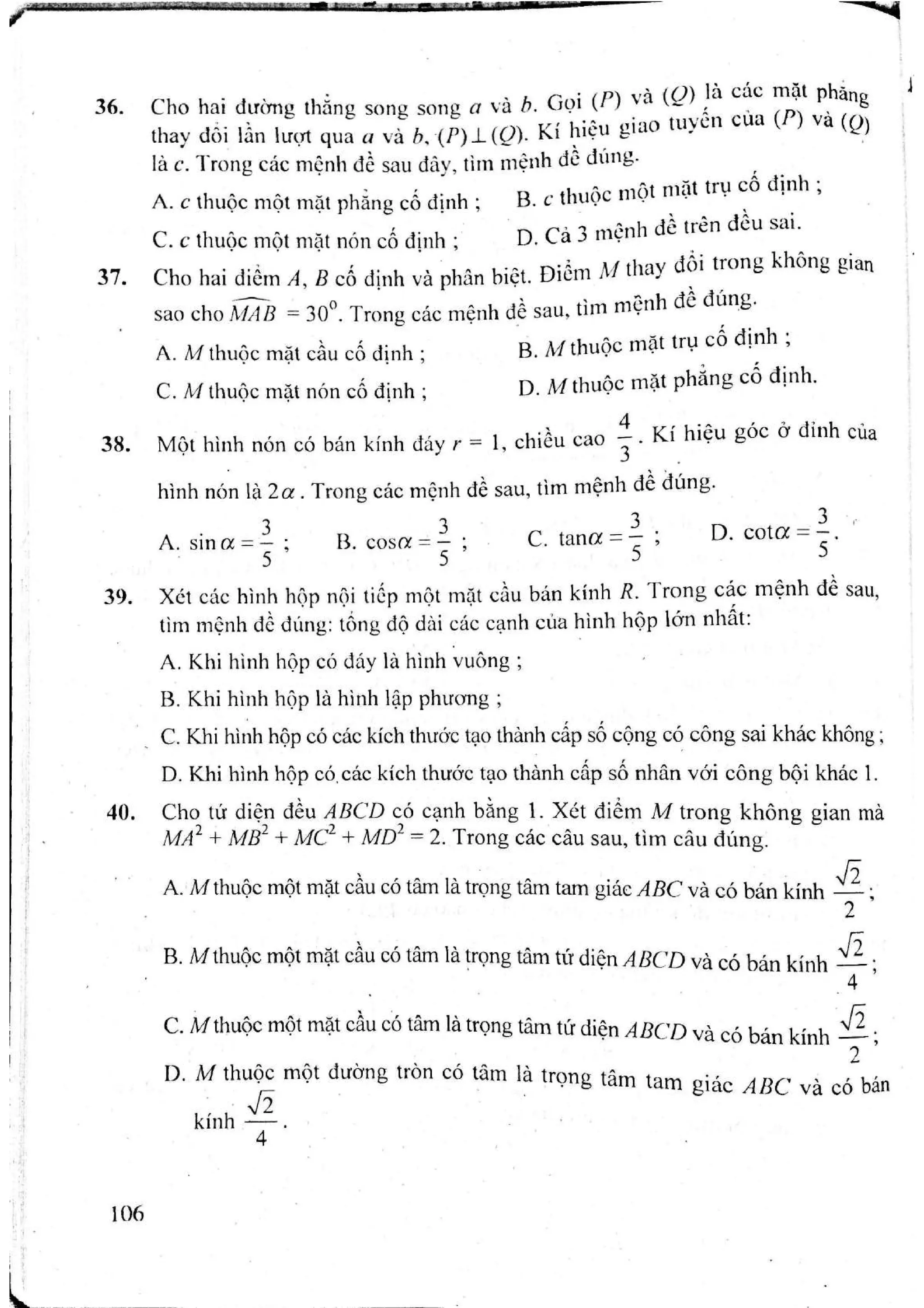 Sách trắc nghiệm Toán 12 Đoàn Quỳnh luyện thi THPT Quốc gia 2017