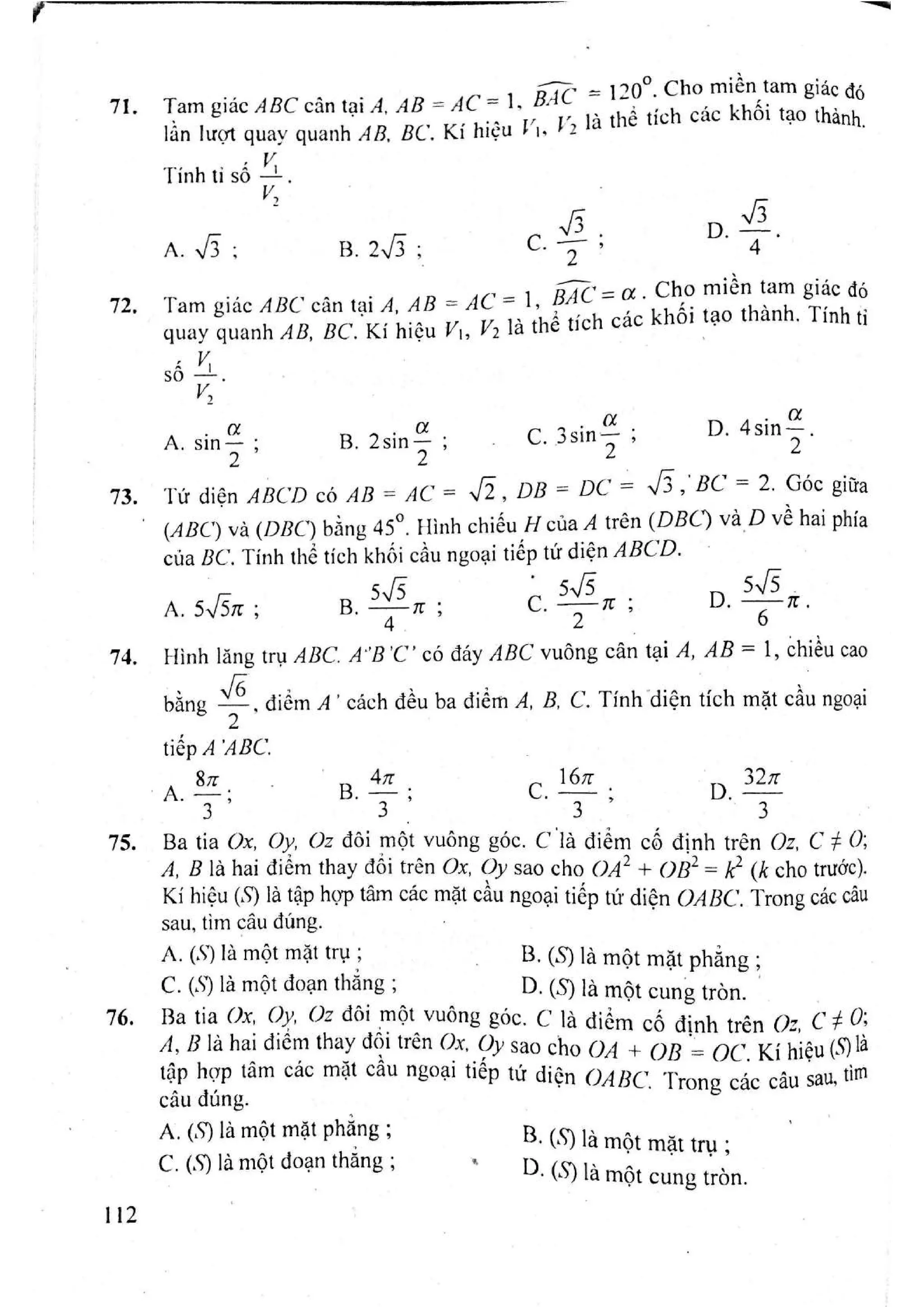 Sách trắc nghiệm Toán 12 Đoàn Quỳnh luyện thi THPT Quốc gia 2017