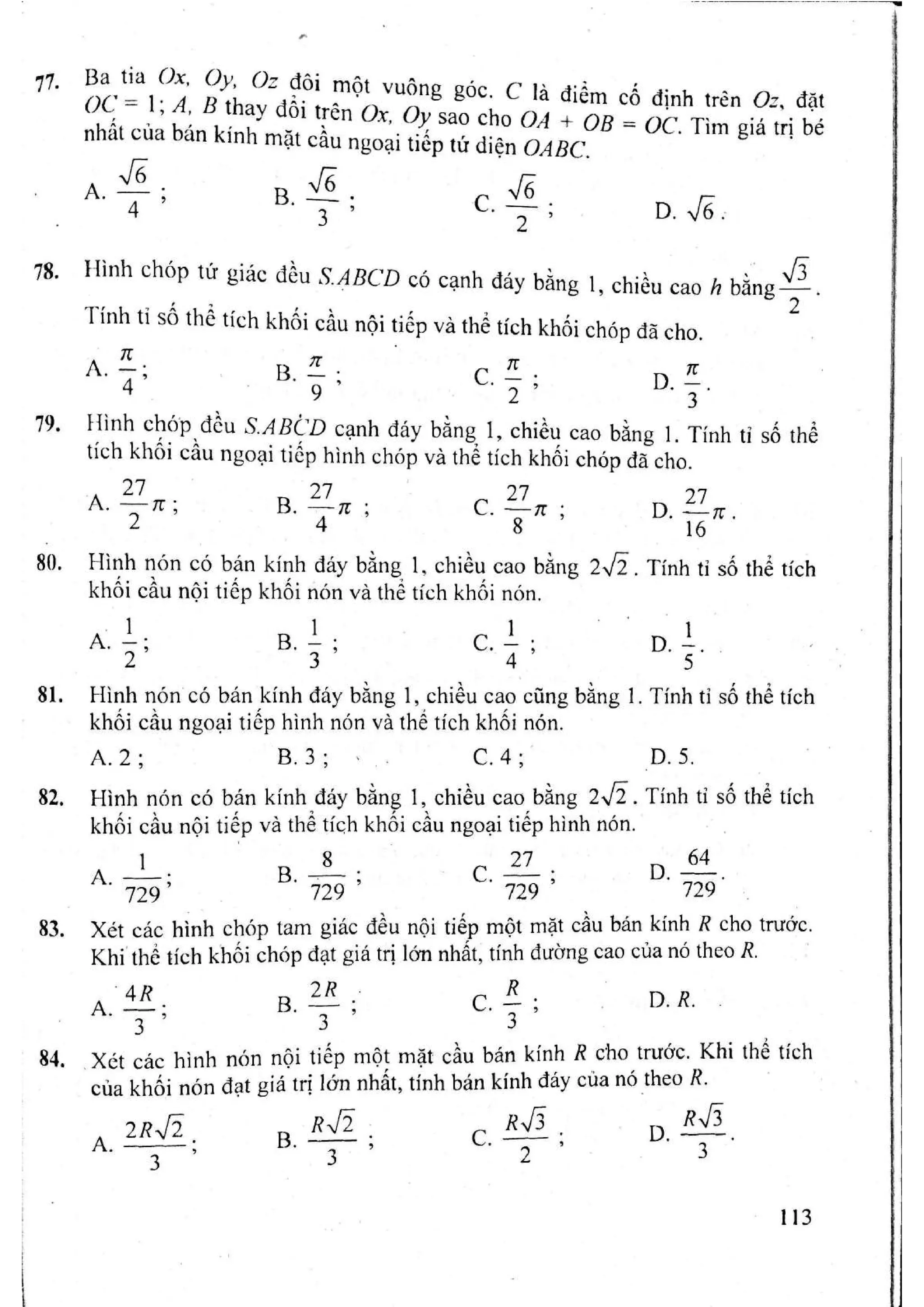 Sách trắc nghiệm Toán 12 Đoàn Quỳnh luyện thi THPT Quốc gia 2017