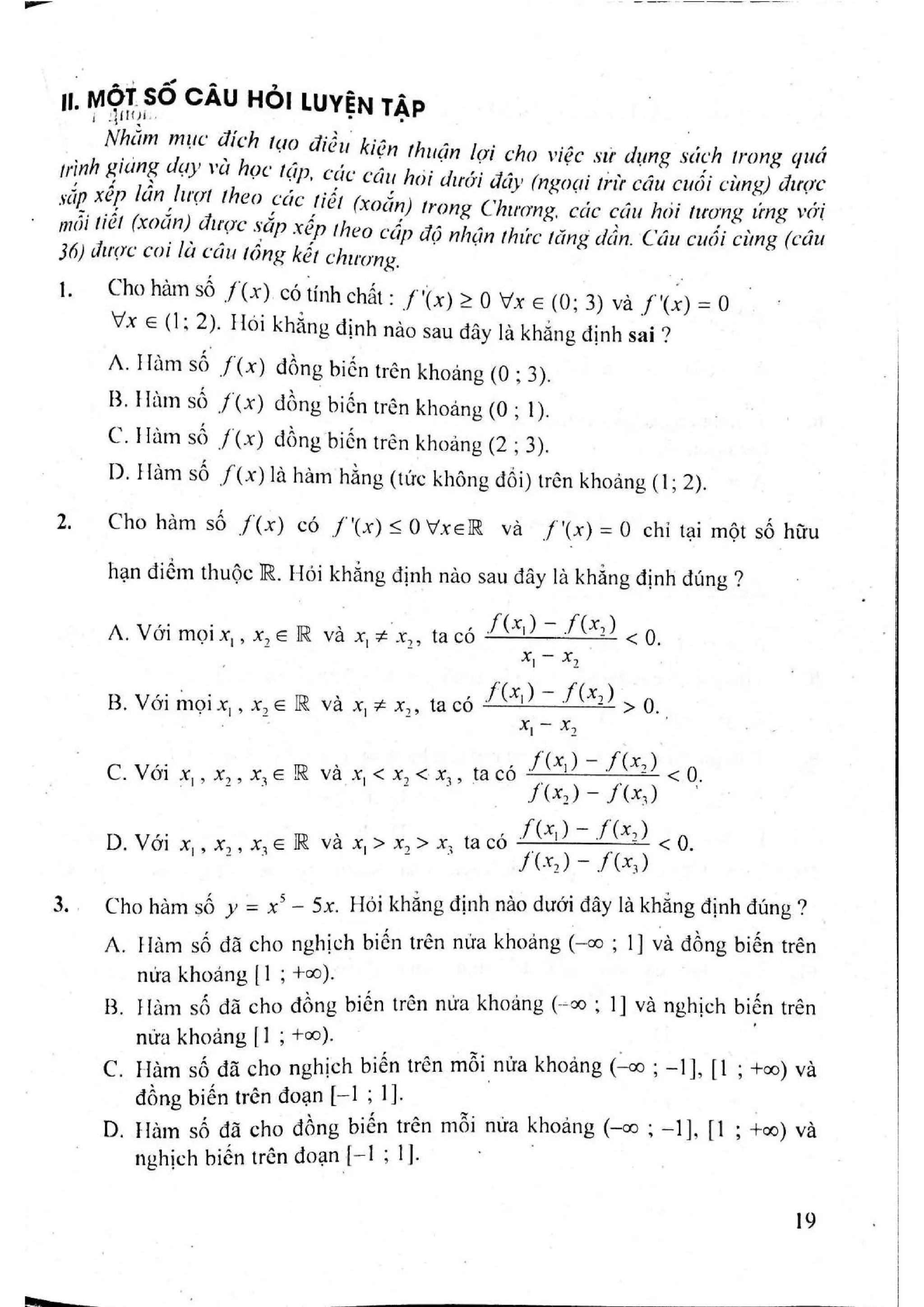 Sách trắc nghiệm Toán 12 Đoàn Quỳnh luyện thi THPT Quốc gia 2017