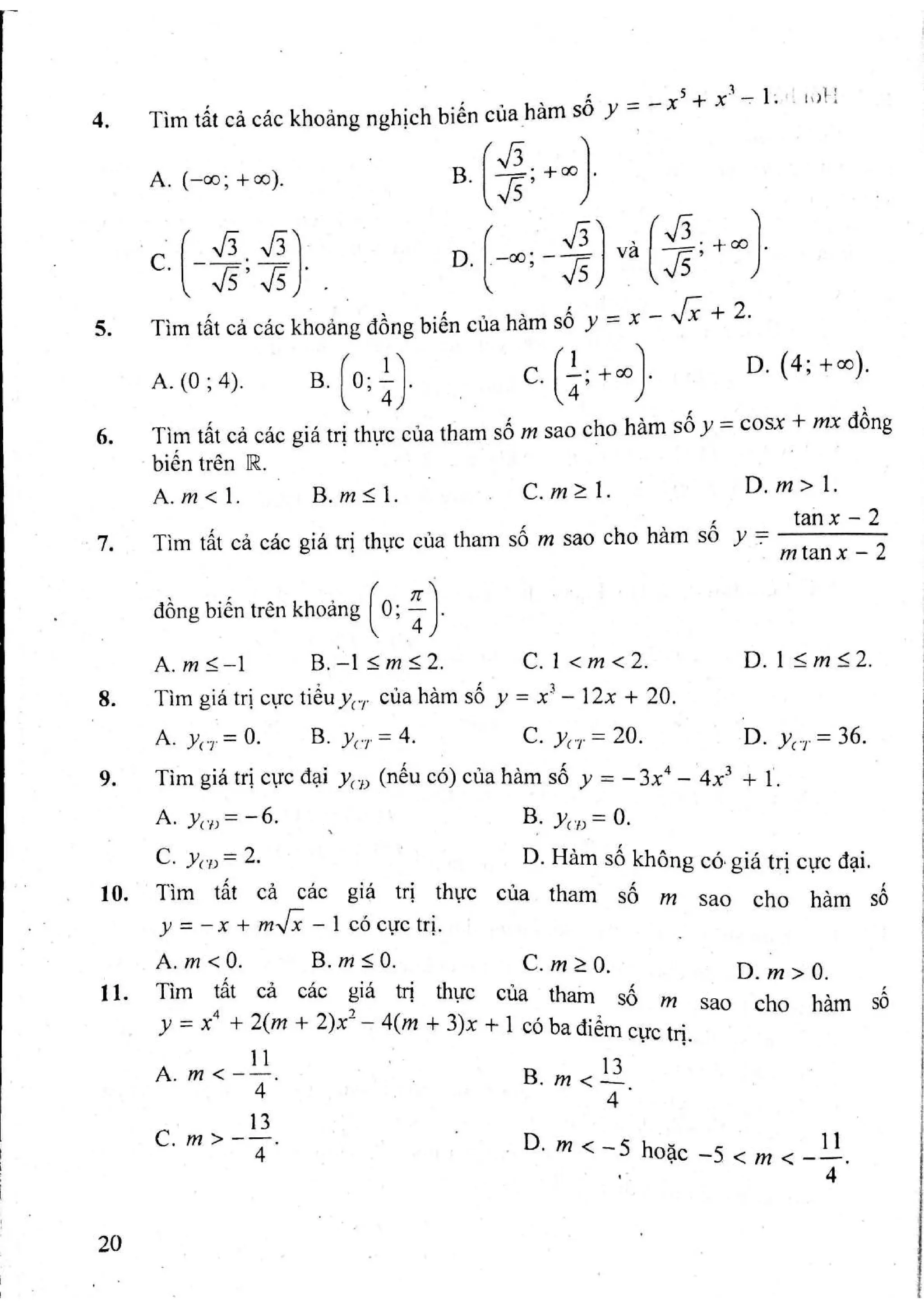Sách trắc nghiệm Toán 12 Đoàn Quỳnh luyện thi THPT Quốc gia 2017