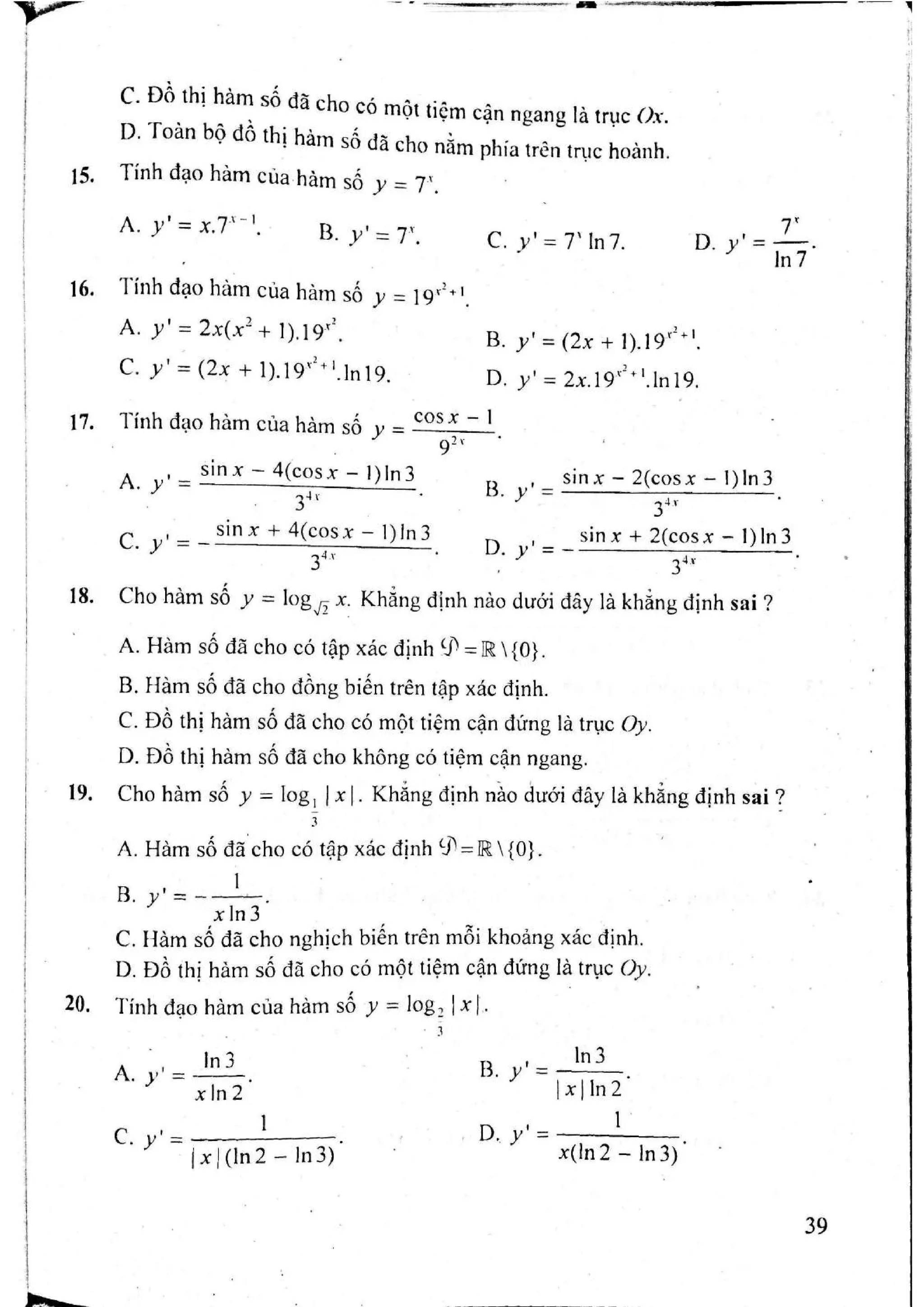 Sách trắc nghiệm Toán 12 Đoàn Quỳnh luyện thi THPT Quốc gia 2017