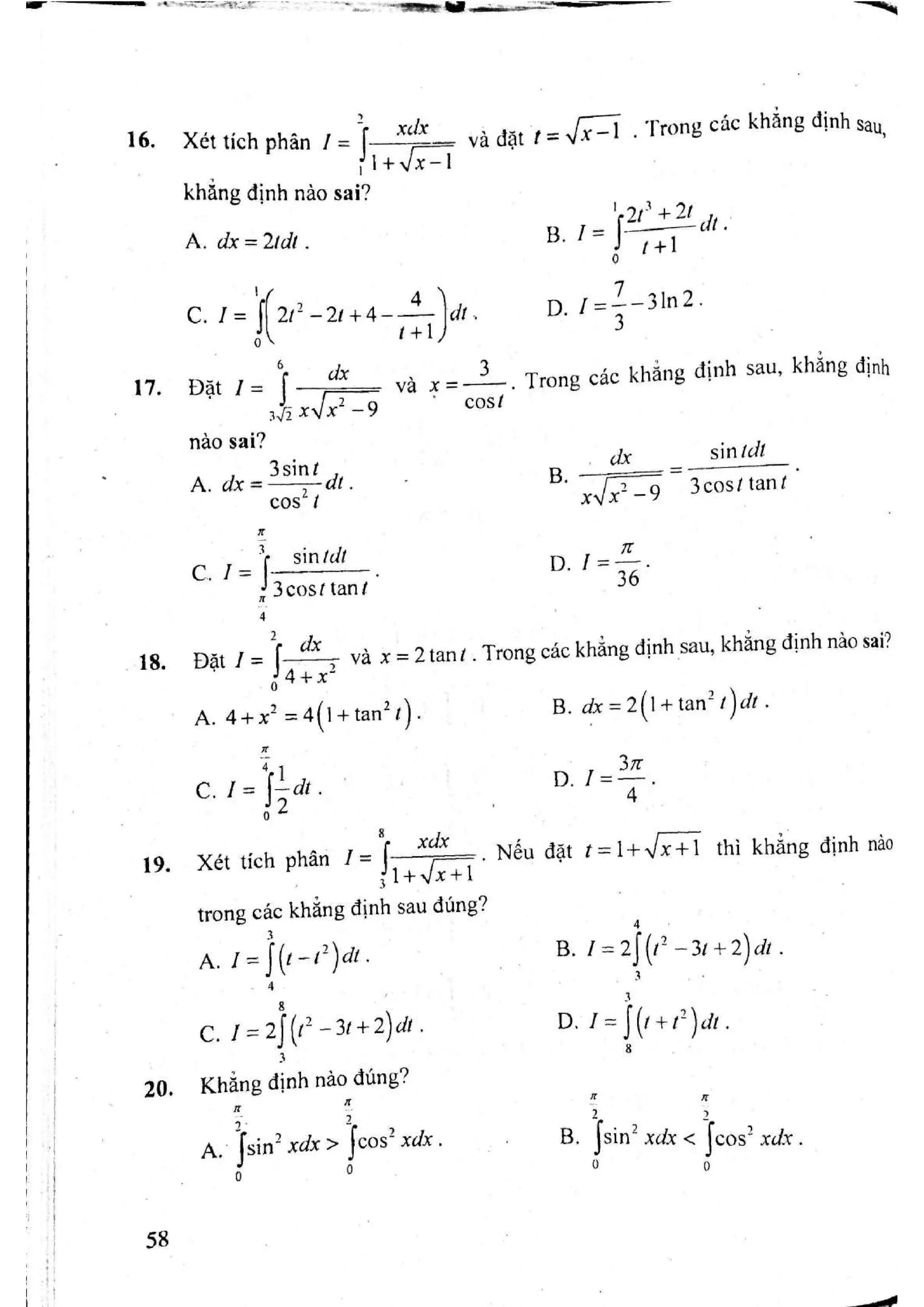 Sách trắc nghiệm Toán 12 Đoàn Quỳnh luyện thi THPT Quốc gia 2017