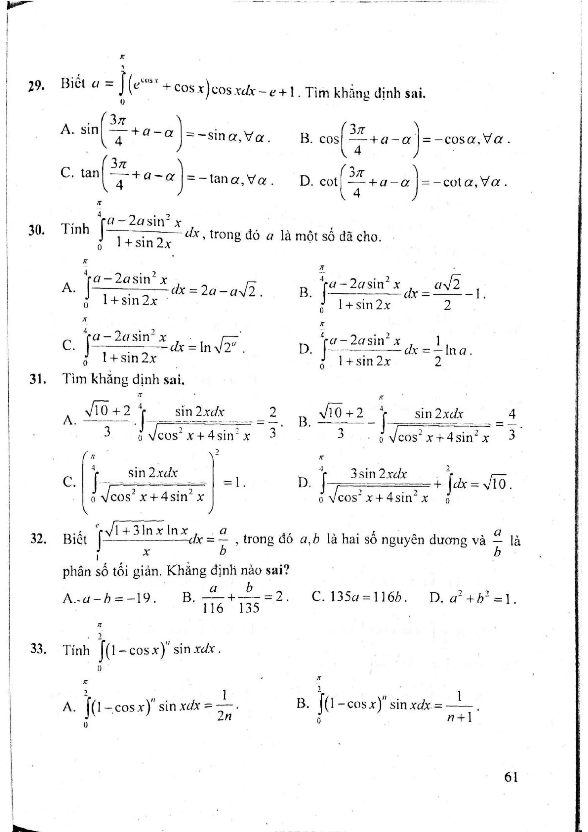 Sách trắc nghiệm Toán 12 Đoàn Quỳnh luyện thi THPT Quốc gia 2017