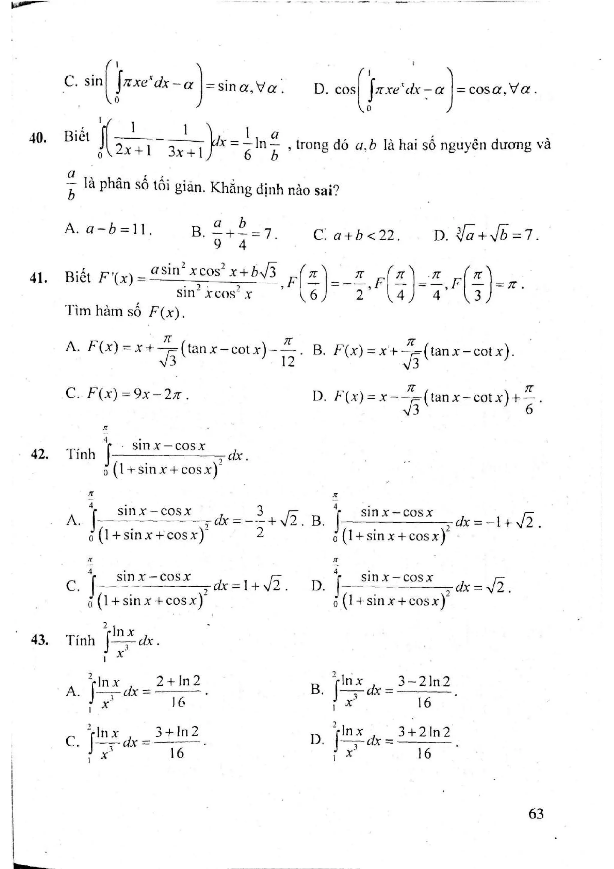 Sách trắc nghiệm Toán 12 Đoàn Quỳnh luyện thi THPT Quốc gia 2017