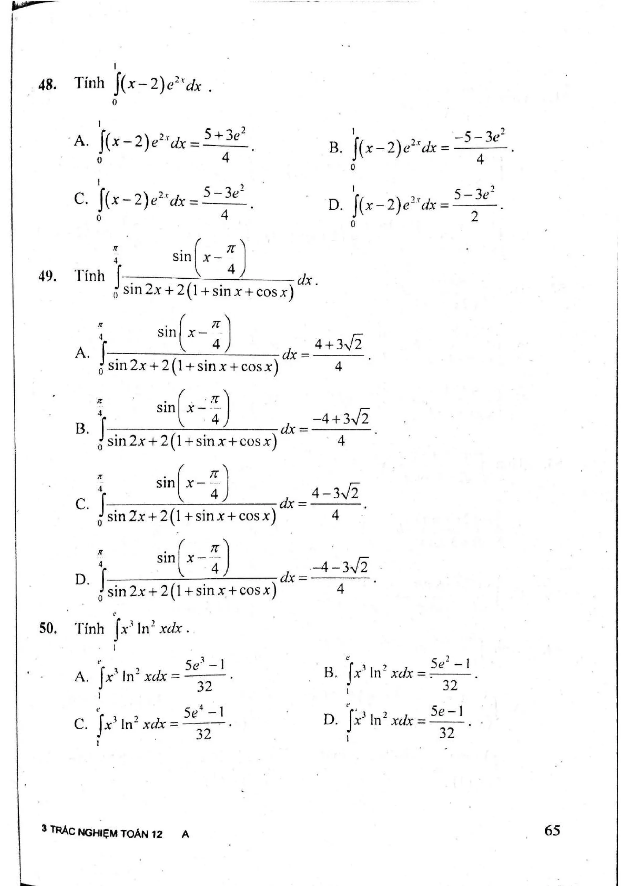 Sách trắc nghiệm Toán 12 Đoàn Quỳnh luyện thi THPT Quốc gia 2017