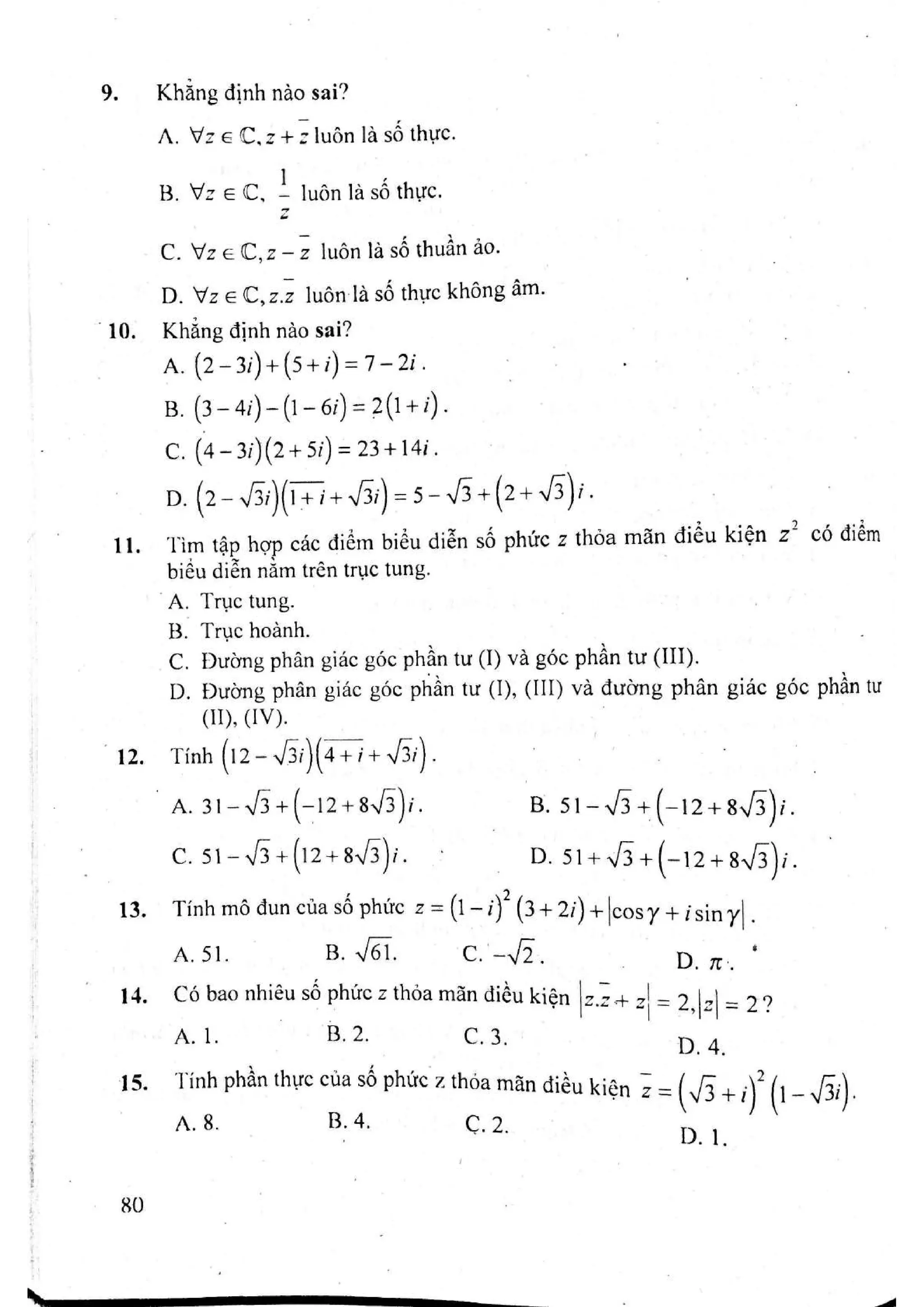 Sách trắc nghiệm Toán 12 Đoàn Quỳnh luyện thi THPT Quốc gia 2017