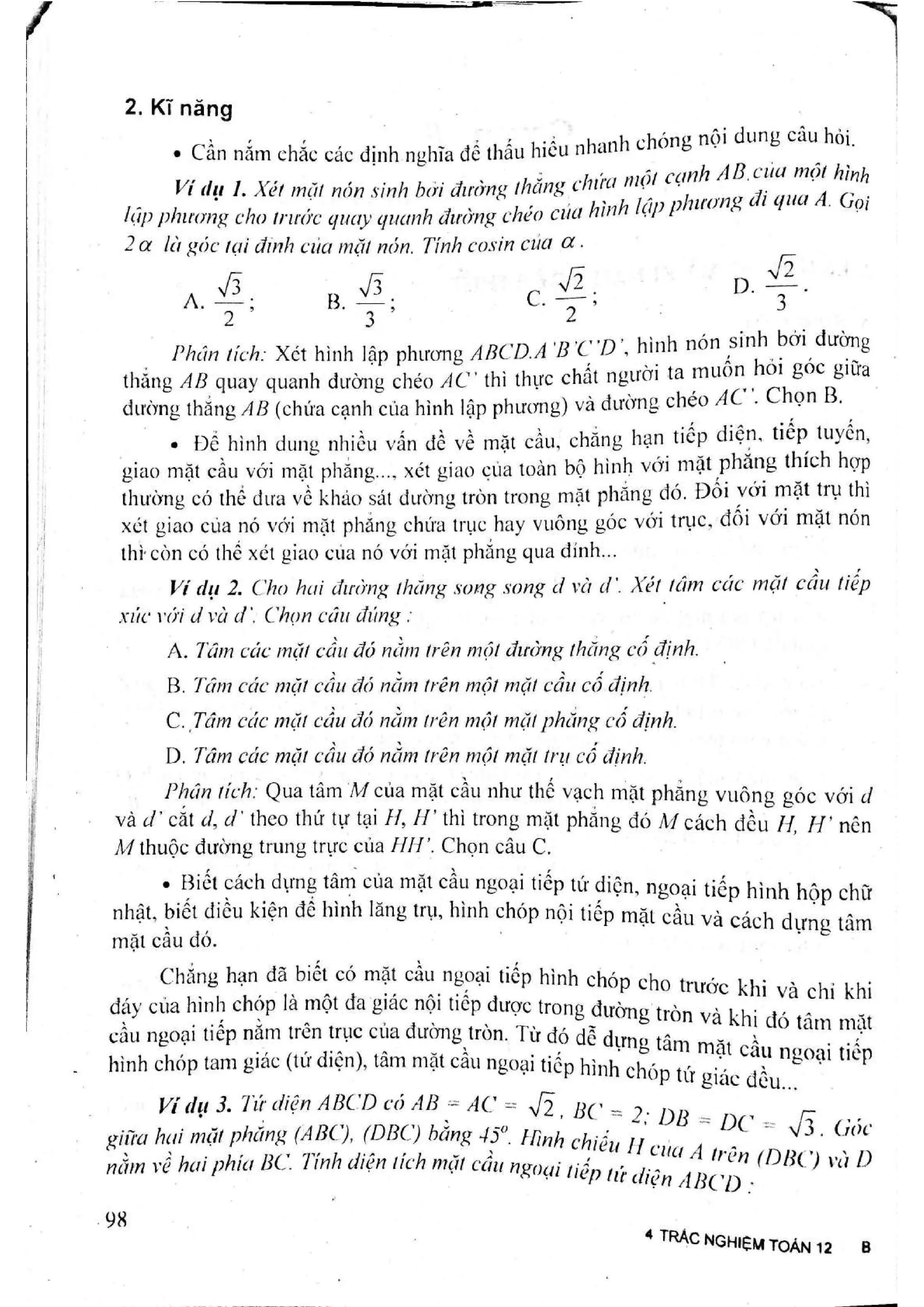 Sách trắc nghiệm Toán 12 Đoàn Quỳnh luyện thi THPT Quốc gia 2017