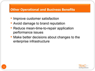 11 <ul><li>Improve customer satisfaction </li></ul><ul><li>Avoid damage to brand reputation </li></ul><ul><li>Reduce mean-...