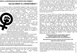Tract 1er février 2014 rennes soutien droit ivg espagnoles rassemblement unitaire mix-cité