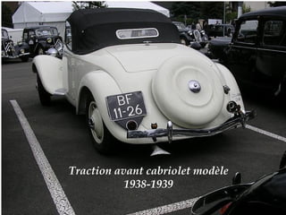 Traction avant cabriolet modèle
1938-1939
 