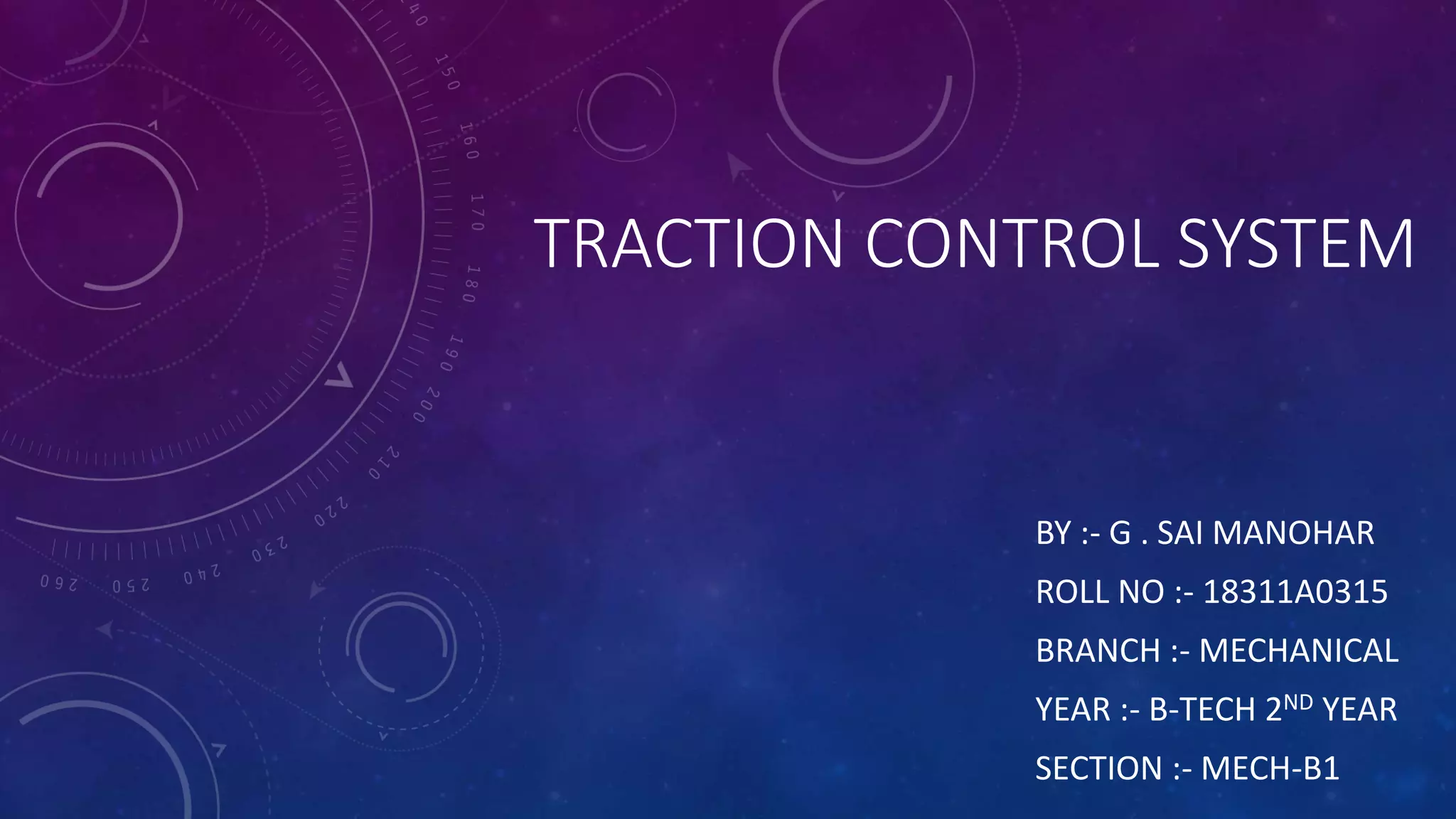 Traction control system PPT