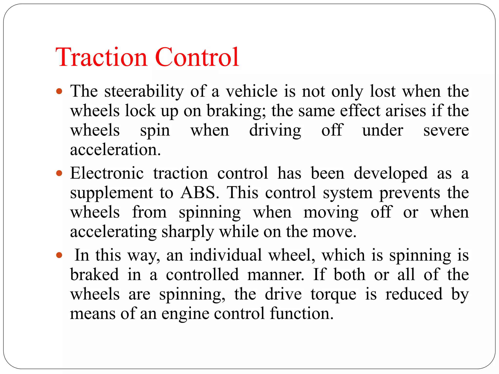 Traction control system PPT