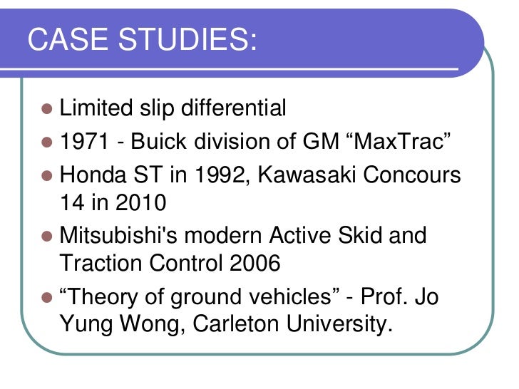 Traction control systems