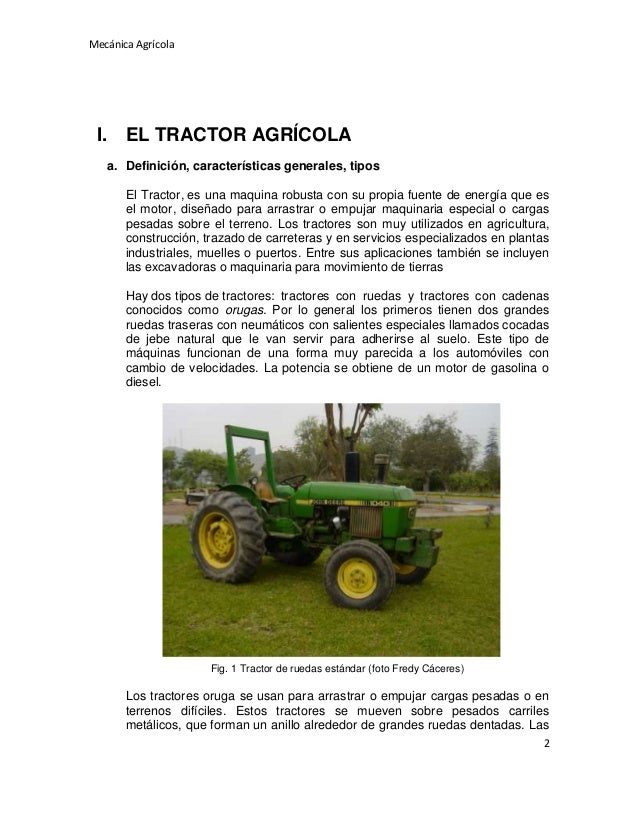 Tractor agricola
