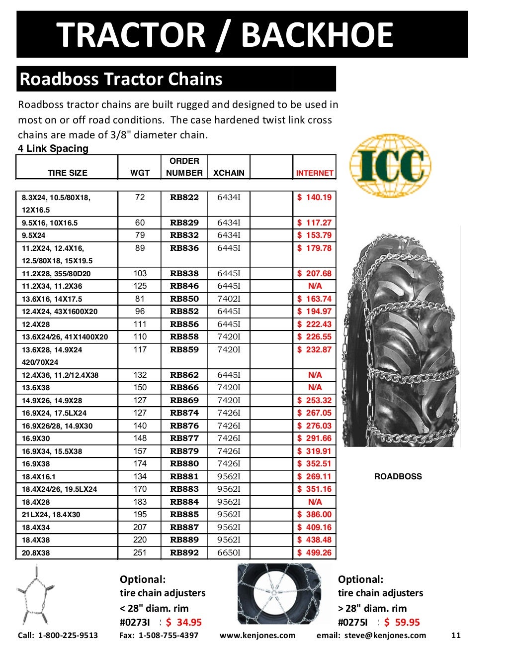 2017 Tractor & Backhoe Tire Chains Catalog