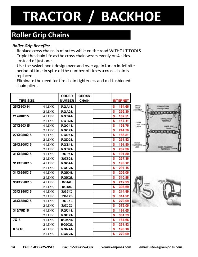 2017 Tractor & Backhoe Tire Chains Catalog