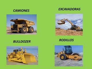 CAMIONES

EXCAVADORAS

BULLDOZER

RODILLOS

 