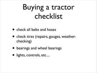 Gouges On Tractor Tractor maintenance 101 | PDF