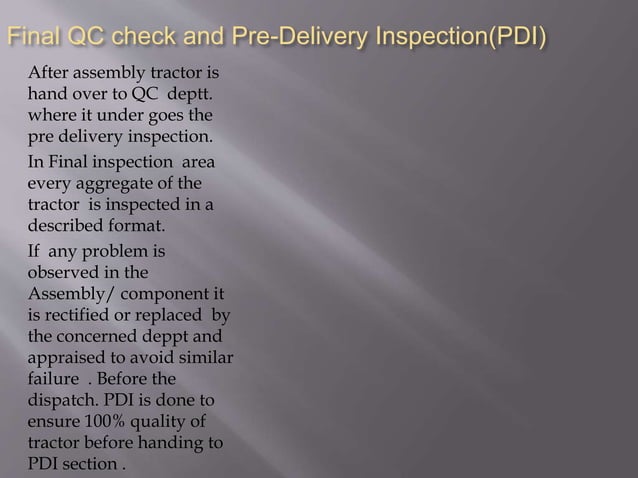 Tractor Mfg Ppt Pptx