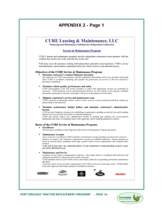 APPENDIX 2 - Page 1




PORT DRAYAGE TRACTOR REPLACEMENT PROGRAM   - PAGE 16
 