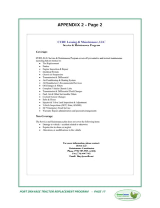 APPENDIX 2 - Page 2




PORT DRAYAGE TRACTOR REPLACEMENT PROGRAM   - PAGE 17
 