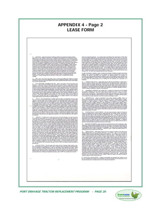 APPENDIX 4 - Page 2
                         LEASE FORM




PORT DRAYAGE TRACTOR REPLACEMENT PROGRAM   - PAGE 20
 