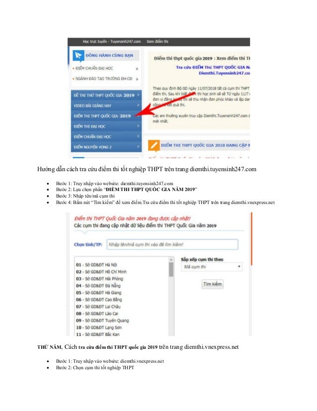 Tra cuu diem thi thpt quoc gia nam 2019