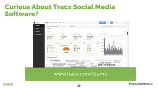 Curious About Tracx Social Media
Software?
#CrystalBallWebinar
32
 
