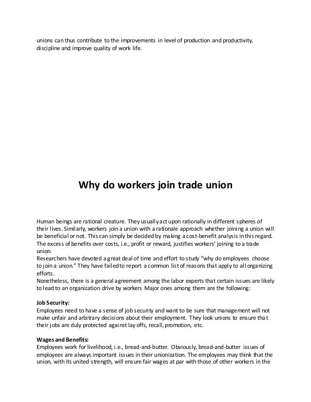 trade union essay conclusion