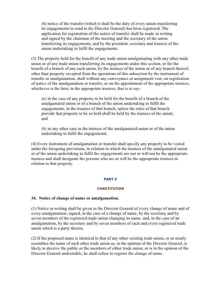 Trade Union Act 262 Malaysia 1959