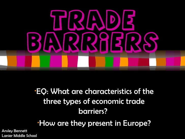 Trade barriers 2