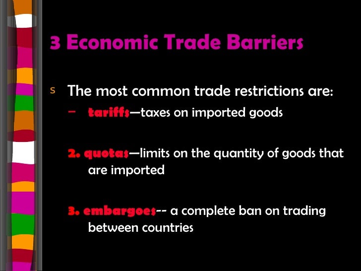 Trade barriers 2