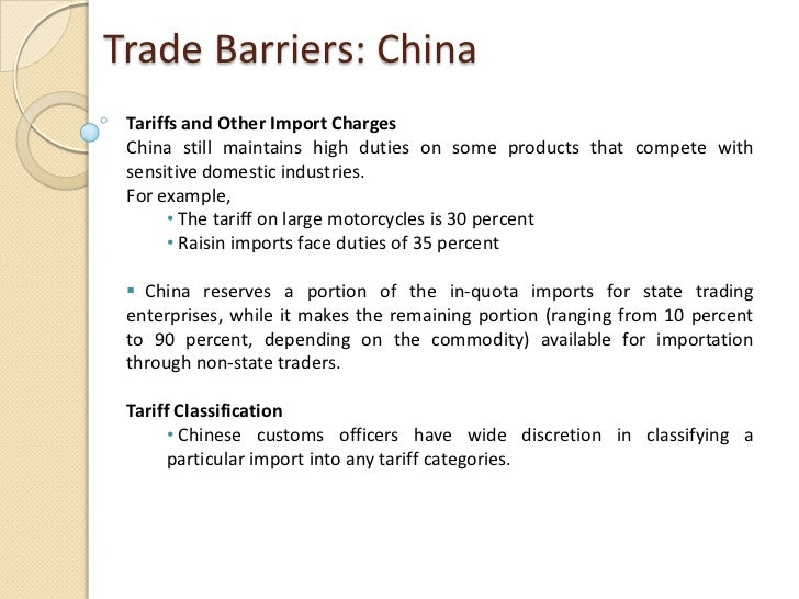Trade barriers final