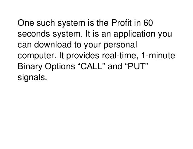 Income from binary options