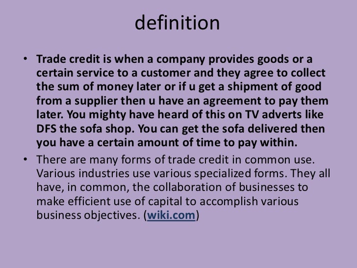 Trade Credit