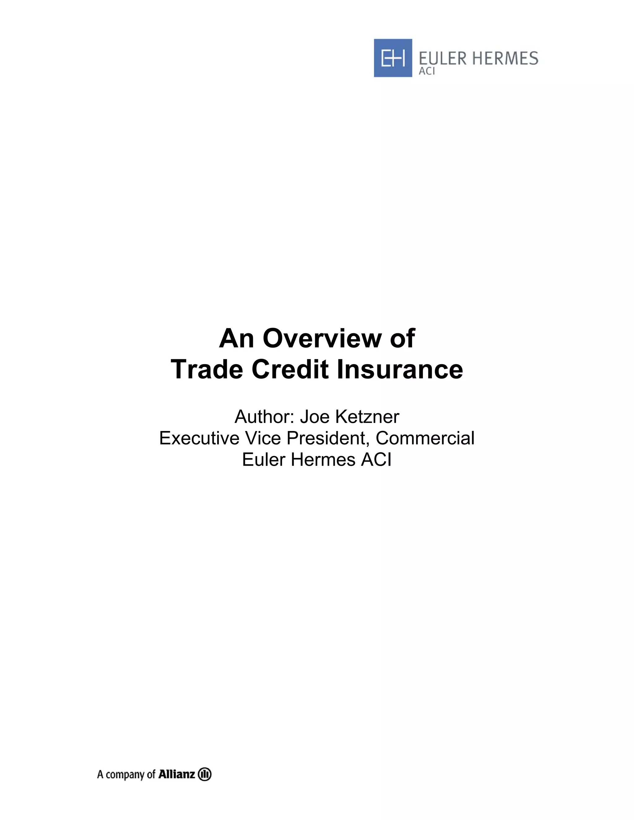 Trade Credit Insurance White Paper December 2008