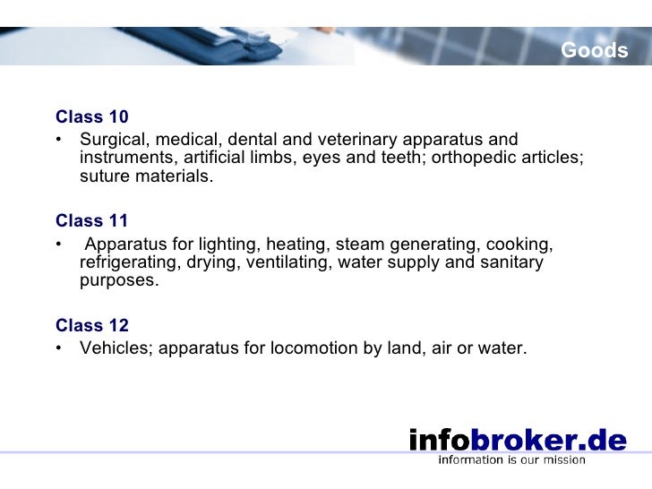 Trademark Classes Nice Classification