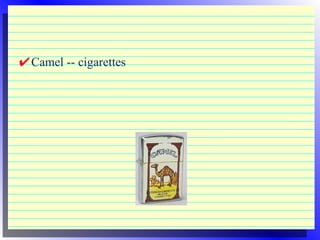 Camel -- cigarettes 