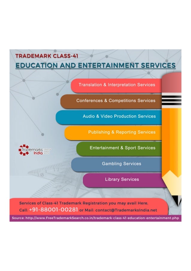 Trademark Class 41 Education and Entertainment Services