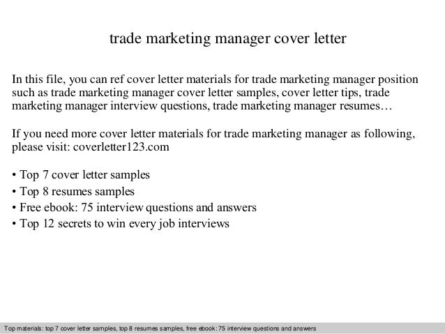 Cover letter trade