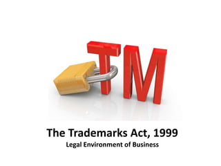 The Trademarks Act, 1999 
Legal Environment of Business 
 