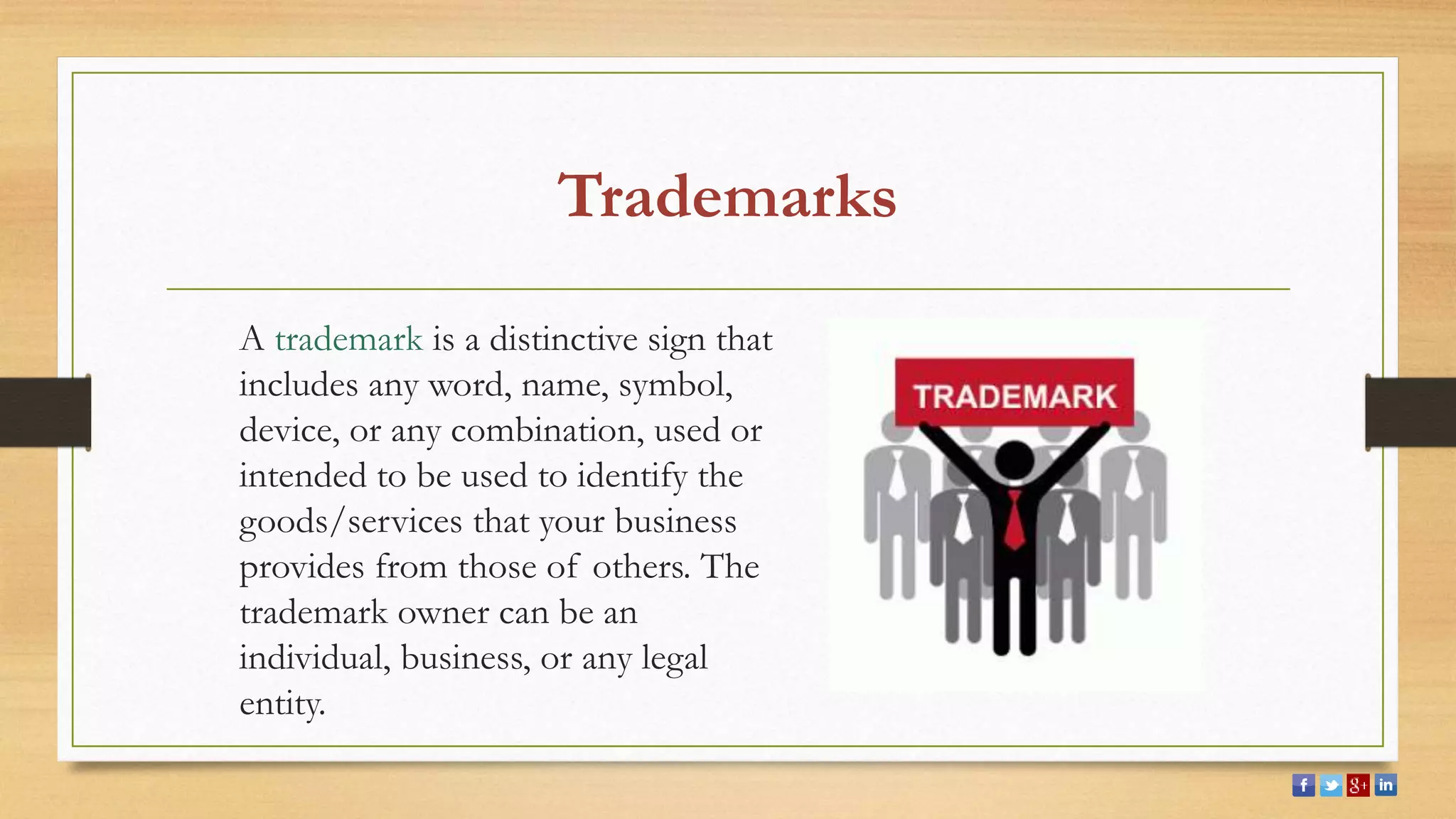 Trademarks, service marks, word marks, copyrights – what, why and how | PPT