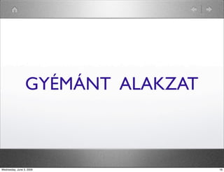 GYÉMÁNT ALAKZAT 
Wednesday, June 3, 2009 16 
 