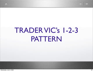 TRADER VIC’s 1-2-3 
PATTERN 
Wednesday, June 3, 2009 30 
 