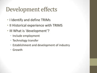 Trade related investment measurements 128922,128923 | PPTX