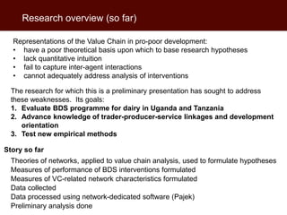 Interpreting trader networks as value chains: Experience with Business Development Services in smallholder dairy in Tanzania and Uganda