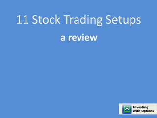 11 Stock Trading Setups 
a review 
 