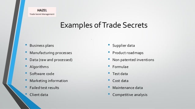 Trade Secret Asset Management